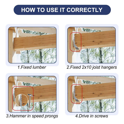 Premium Galvanized 2x10 Joist Hanger Bracket For Wood Decking And Framing 18 Gauge Face Mount Built Tough Rust Resistant And Heavy Duty Easy Install Great For Decks Floors Rafters Ceilings 20 Pack