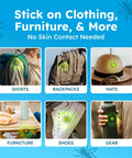 Squito Stickers Mosquito Repellent Patches 78 Patch Pack on clothing, backpack, hat, furniture, shoes, gear.