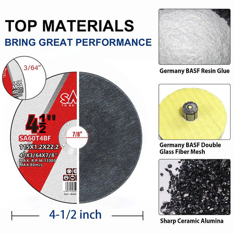400 Pack 4 1/2 Inch Cut Off Wheels For Angle Grinder Stainless Steel Discs With Aggressive Cutting Upgrade Pro Grade High RPM