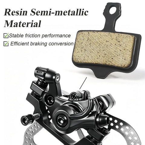 4 Pairs MTB Disc Brake Pads Kit With Installation Tools For Easy Pad Change Including Alignment Tool Tire Lever And Hex Key Compatible With Elixir E1 E3 E5 E7 E9 ER CR XO XX DB1 DB3 DB5 And Nutt Hydraulic Disc Brakes resin semi-metallic pad and caliper detailing