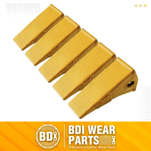 5 Pack 230 Series Excavator Bucket Teeth With 23 Pin Flex Pins Fits 23 And 230 Series Skid Steer Loaders And Excavators Durable Wear Parts For Heavy Duty Digging, yellow steel tooth