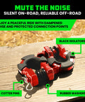 Heavy Duty Super D Ring Shackles 2 Pack With 70,548 Lb Break Strength, Three Quarter Inch Clevis Shackle And Seven Eighths Inch Pin For Towing And Off Road Recovery, Red Finish, Pairs With Tow Straps, featuring red shackles with black isolators and rubber washers on wood surface.
