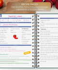 Open Blank Recipe Journal Spiral Organizer For Your Own Family Cookbook Hardcover, Medium 6.3x8.3 Inches, Vegetarian Lasagna page