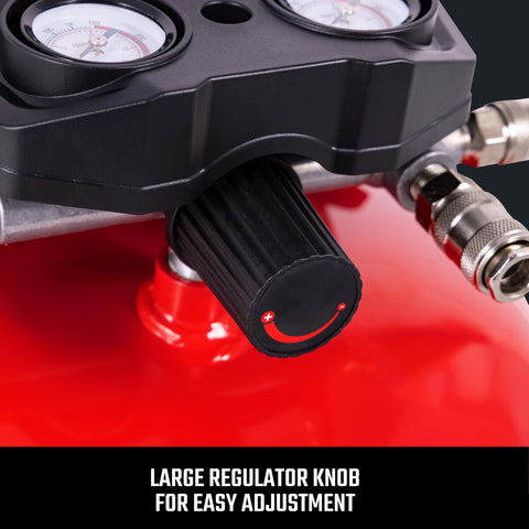 6 Gallon Portable Pancake Air Compressor Oil Free Max 150 Psi 1.0 HP 2.6 CFM At 90 Psi 120V Lightweight Electric Air Tool For Home Shop Projects With Carry Handle