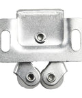 Heavy Duty Roller Catch Latch Lock For Cabinet Doors In Steel, Secure Closure For Boats, Caravans And Motorhomes, High Vibration Resistant, Easy DIY Install With Fixings, Durable Silver Finish, showing front view of roller mechanism