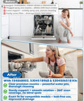 Before and after use of Dishwasher Lower Spray Arm Replacement Kit With Built In Support And Filter Easy Install Includes 5304518968 Support And 5304506518 Filter Universal Fit For Bottom Spray Arm Replacements Compatible With 5304517203 And 154568002 Series