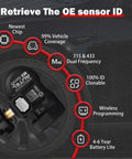 MX Sensor TPMS Sensor Set Of 20 Programmable OE Level 315MHz And 433MHz Press In 2 In 1 For Tire Pressure Monitoring System With Wireless Programming Compatibility TS508 TS608, black sensor