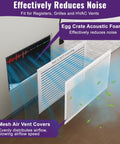 Acoustic Foam Sound Deadening Kit For Hvac Vents With Self Adhesive Mesh Covers And 5 38 Sq Ft High Density Egg Crate Pads shown with grill and airflow.