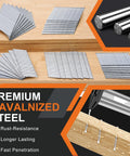 All In One 16 Gauge Finish Nails Kit With Twenty Degree Angled Galvanized 2000 Count Five Sizes displayed on wooden background