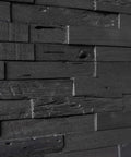 3D Reclaimed Barn Wood Wall Panels Set Of 10 For Easy DIY Glue And Nail Install Premium Dark Graphite Finish 9.5 Sq Ft Coverage