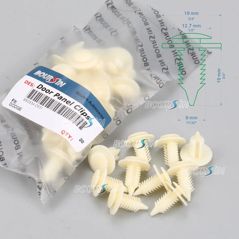 Dodge Ram Nylon Door Trim Panel Clips 50 Pack Retainers Yellow For Ram 1500 2500 3500 Pickup 1994 On Interior Fasteners