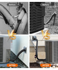 Tough As Nails Hvac Wall Penetration Cover And 3 Layer Insulated Line Set Sleeve Kit before and after AC piping comparison.