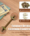 Real Deal M8 X 100Mm Countertop Connectors Kit showing heavy-duty fastener with alloy steel bolts for wooden furniture.