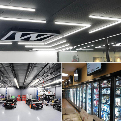 Installed T5 T8 Extension Cords Four Feet Long 3-Prong Power Cable for Integrated LED Tube Lights in shops and garages