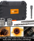 Left Hand Drill Bit And Screw Extractor Set For Damaged Bolts And Stripped Screws Cobalt HSS EZ Out Kit with case and extractors