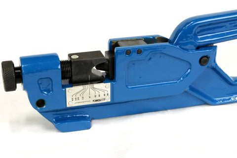 Rugged Dieless Lug Crimp Tool For 8 AWG To 4/0 Cables QuickAdjust Battery And Welder Lugs No Die Needed Blue Finish