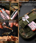 18-In-1 Survival Multitool Pliers With Stainless Steel Build And Safety Lock, includes magnesium fire starter, pocket clip