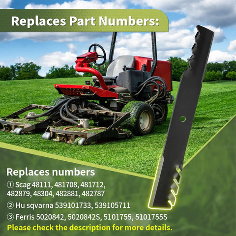 61 Inch Mower Blades Replacement Kit For Scag Ferris And Husqvarna Decks 48111 482879 481712 481708 1520842 539101733 539102093