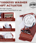 Top Load Washer Shift Actuator Straight Shot Replacement For WPW10006355 showing motor and connector details for reliable installation.