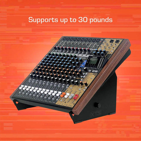 XTS Desktop Stand For Studio Gear Extendable From 11.8 To 20.8 Inches with mixer, supports 30 pounds, solid steel construction