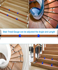 Adjustable Stair Tread Template Tool Kit With Pro Grade Gauge And Jig 7.67 To 49 Inch Length Accurate Time Saving Measuring Tool for stairs
