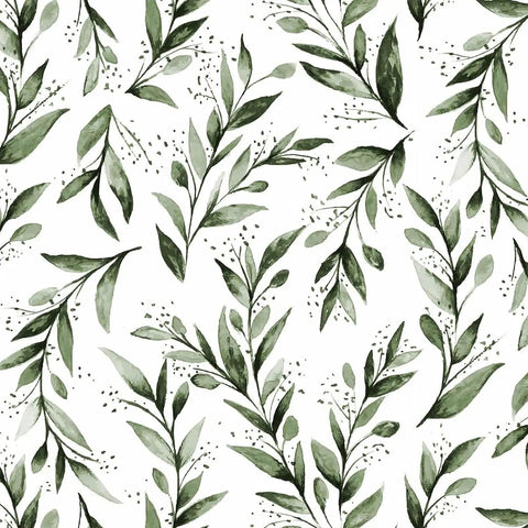 Green Leaf Peel And Stick Wallpaper Olive Leaf Contact Paper Easy Peel And Stick Self Adhesive Vinyl Roll 17.7 Inch By 118.1 Inch