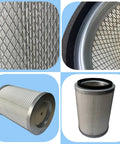 Close-up of 2 Pack Vacuum HEPA Cartridge Filter Assembly for Vacmaster VK811PH VK1011SIWTH Industrial Vacuums with metal mesh design.