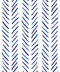 Boho Peel And Stick Wallpaper Stripe Removable Navy And White Chevron Vinyl Contact Paper Mural For Bathroom Decor Easy Install No Mess No Fuss Waterproof Matte Finish Textured Durable Reusable 17.7In By 9.8Ft pattern close-up