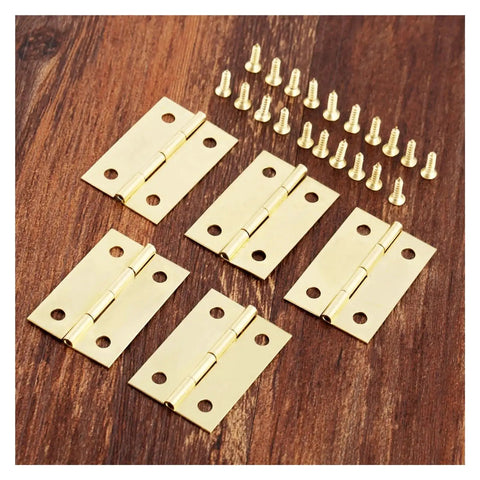 Rotating Concealed Hinges 10 Pack For Jewelry Boxes And Furniture Cabinets, 4 Hole Hidden Box Hinges 35x22mm with screws