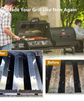 Before and after comparison of Heat Plates Replacement Kit For Char Griller 5050 5650 3001 E3001 3072 5072 3070 Grills