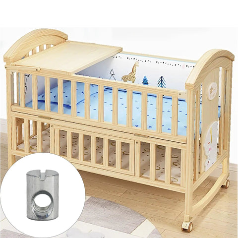 Top Shelf Cross Dowel Barrel Nuts M6 X 14 Millimeter Zinc Plated Furniture Hardware Connectors Tough As Nails For Headboard Chair Assembly No Sweat Setup 10 Piece Set with crib and hardware.