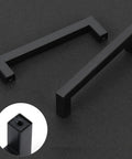 Matte Black Cabinet Pulls 20 Pack Square Drawer Pulls Stainless Steel Kitchen Cupboard Handles With 96 Mm Hole Centers