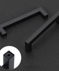 Matte Black Cabinet Handles Square Drawer Pulls 3 Inch Hole Centers Stainless Steel 10 Pack 76mm For Cabinets And Drawers Modern Kitchen Hardware