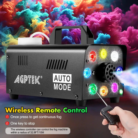 Pro Level Fog Machine, 500 Watt Output, Dope Rgb Stage Lights, Auto And Manual Switching, Wireless Remote Handle, Smart Low Fluid Cut, Smooth Operation For Killer Dj Performances And Photo Shoots
