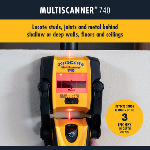MultiScanner 740 Electronic Wall Scanner With Built In Erasable Marker detecting metal in wall