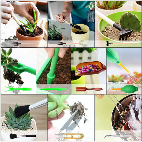 All In One 84 Piece Garden Tools Set With 10 Piece Succulent Tools And 6 Large Heavy Duty Aluminum Hand Tools 12 Inch in use