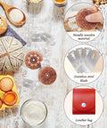 Pro Grade Bread Lame Cutter Set For Home Bakers With 2 Sourdough Scorers, 10 Replaceable Blades, Leather Storage Bags shown