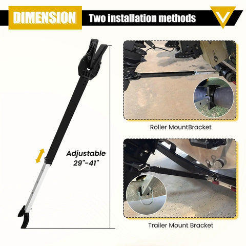 Adjustable Boat Transom Saver From 23 To 35 Inches, Keeps Outboard Motors Up To 100HP Safe On Trailers, Fits Rollers And Bunks, Anti Corrosion Marine Grade Tough Build For Safer Towing And Built To Last Durability