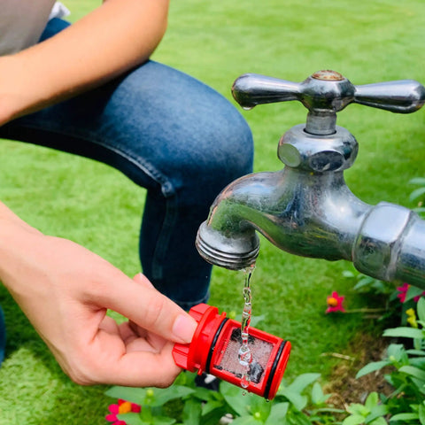 Inline Water Filter For Garden Hoses And Tools Anti Rust Stainless Steel 50 Mesh Screen installation near outdoor faucet