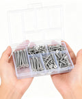 Wood Screws Assortment Kit For DIYers, 150 Pcs Self-Tapping Phillips Screws In 6 Sizes For Wood in plastic box