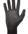 Never Slip Maximum Grip Work Gloves For Men With Polymer Palm Coating, Extra Large, Black, Front View