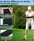 Man using Golf Grip Trainer Pro For Stronger Wrists And Smoother Swings With Precision Finger Guides And Swing Correcting Arm Band