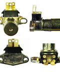 Solid Headlamp Dimmer Switch Top Notch Aftermarket Replacement showing durable steel design and connection terminals for dashboard use.