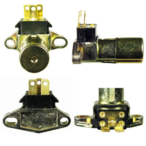 Solid Headlamp Dimmer Switch Top Notch Aftermarket Replacement showing durable steel design and connection terminals for dashboard use.