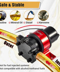 110 GPH Electric Fuel Pump 12V High Flow With Mounting Bracket Heavy Duty Gasoline Transfer Pump For Auto 13-14 PSI 5/16 Inch Hose Adapters Durable Metallic Black Body