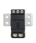 Pro Grade 1000A Shunt Current Sensor For Electric Vehicles And Heavy Duty Amp Monitoring with metal connectors, top view.