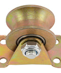 4 Pack 2 Inch U Groove Wheel Pulley 660 Lb 45 Steel Heavy Duty Sliding Gate Rollers With Bracket Rigid Caster For Inverted Track