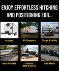 No Sweat Drill Powered Trailer Dolly With 10000 Lbs Capacity And Smart Auto Brake For RV Boat Haulers handling various trailers.