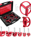 Nine Piece PVC Pipe Reamer Kit For SCH40 With Aluminum Head And Two Blades Fittings Saver Includes One Half Inch To Four Inch Sizes