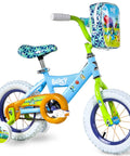 Bluey Themed 12 Inch Girls BMX Bike with Coaster Brake, steel frame, training wheels, colorful decals, bar pad, ages 3 to 5